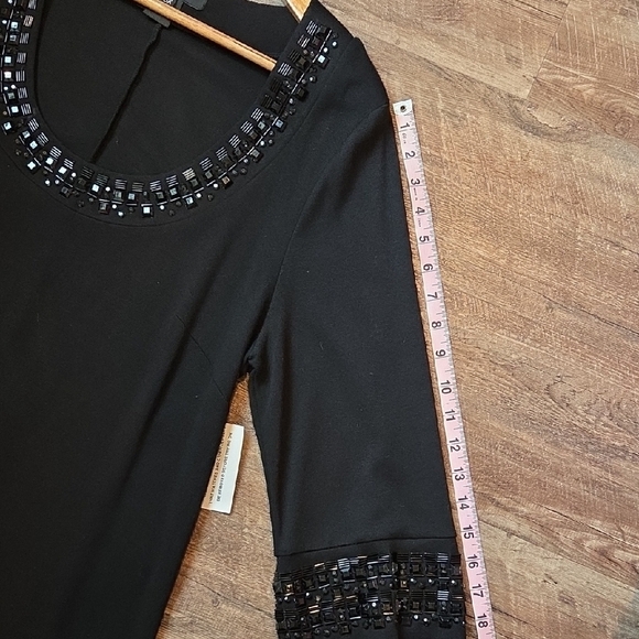 Karen Kane Black Beeded Embellished Cocktail Dress Size 0X - Picture 9 of 11